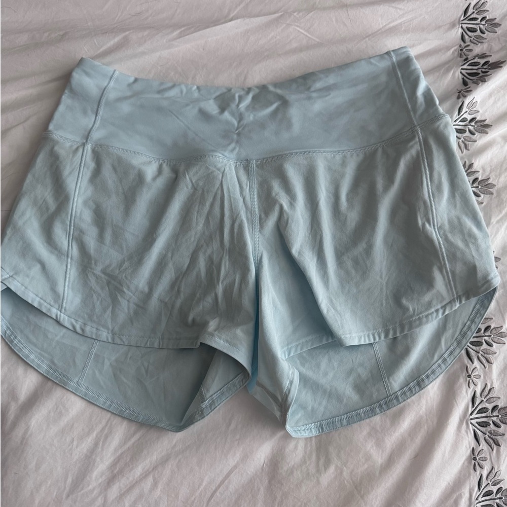 Lululemon Speed Up HR 4" Light Blue Women's Shorts
